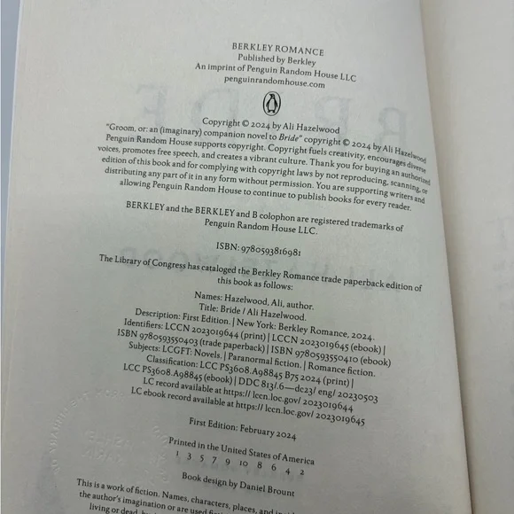 Bride by Ali Hazelwood Book - Picture 3 of 4